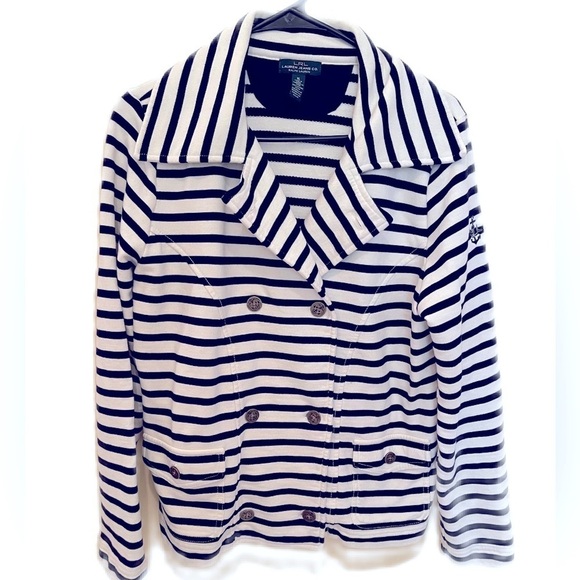 Lauren Jeans Co. Ralph Lauren XL Casual Blazer Jacket Anchor Pockets Str… - Picture 1 of 10